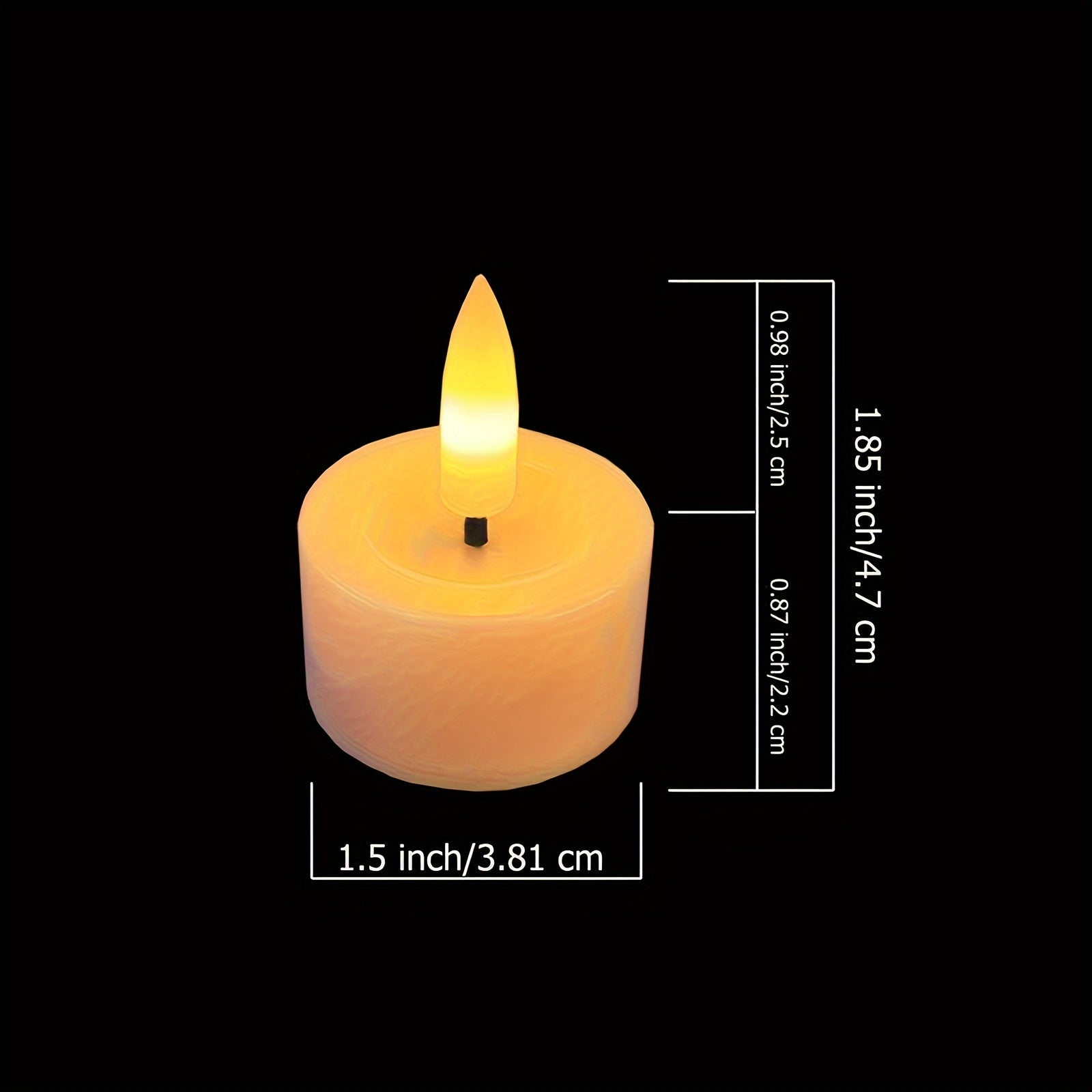 Pack de 6 velas LED para té con control remoto – Velas románticas y parpadeantes para el Día de San Valentín