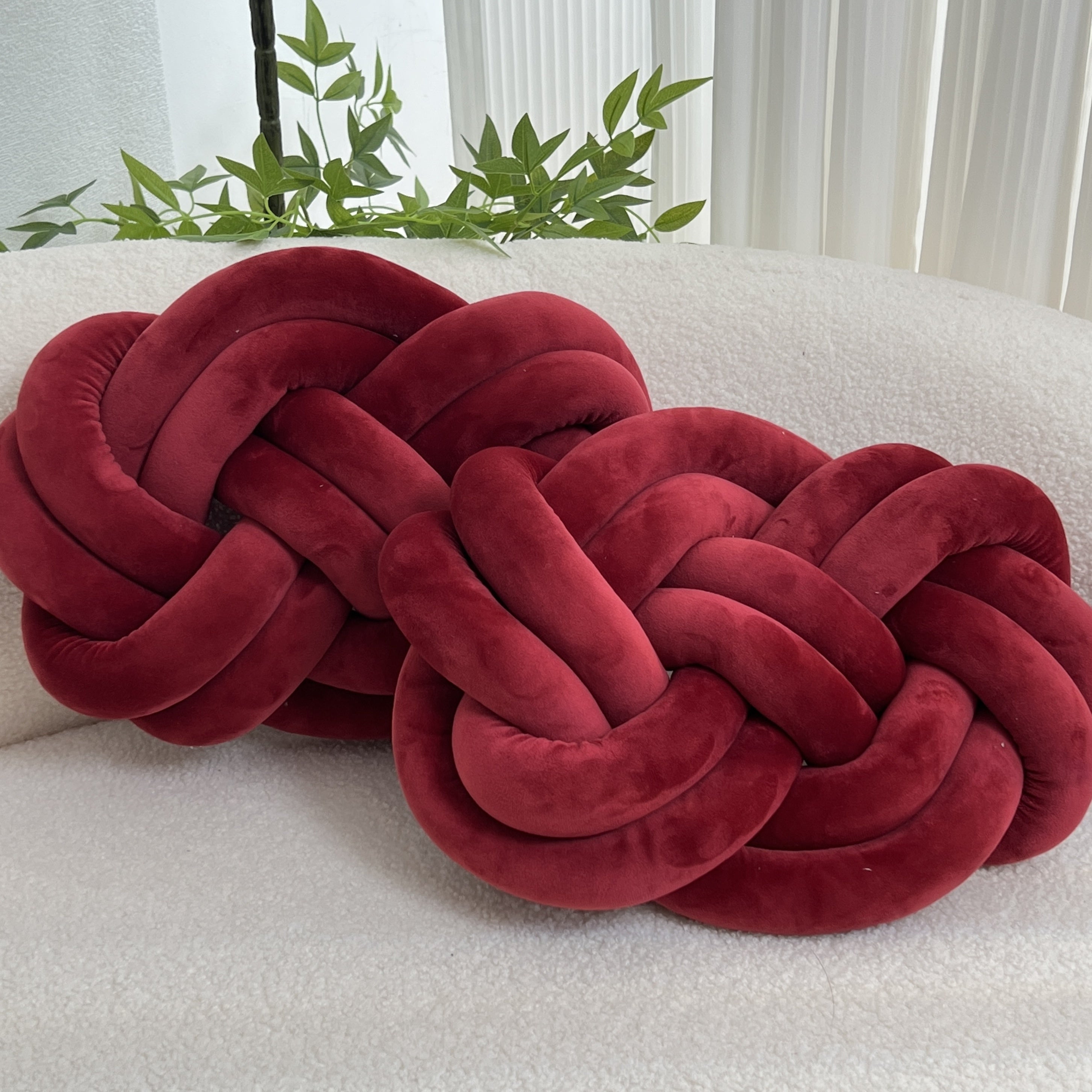 2 Pieces Button Ball Cushions - Soft Plush Cushions, Decorative Cushions for Bed, Sofa, and Living Room