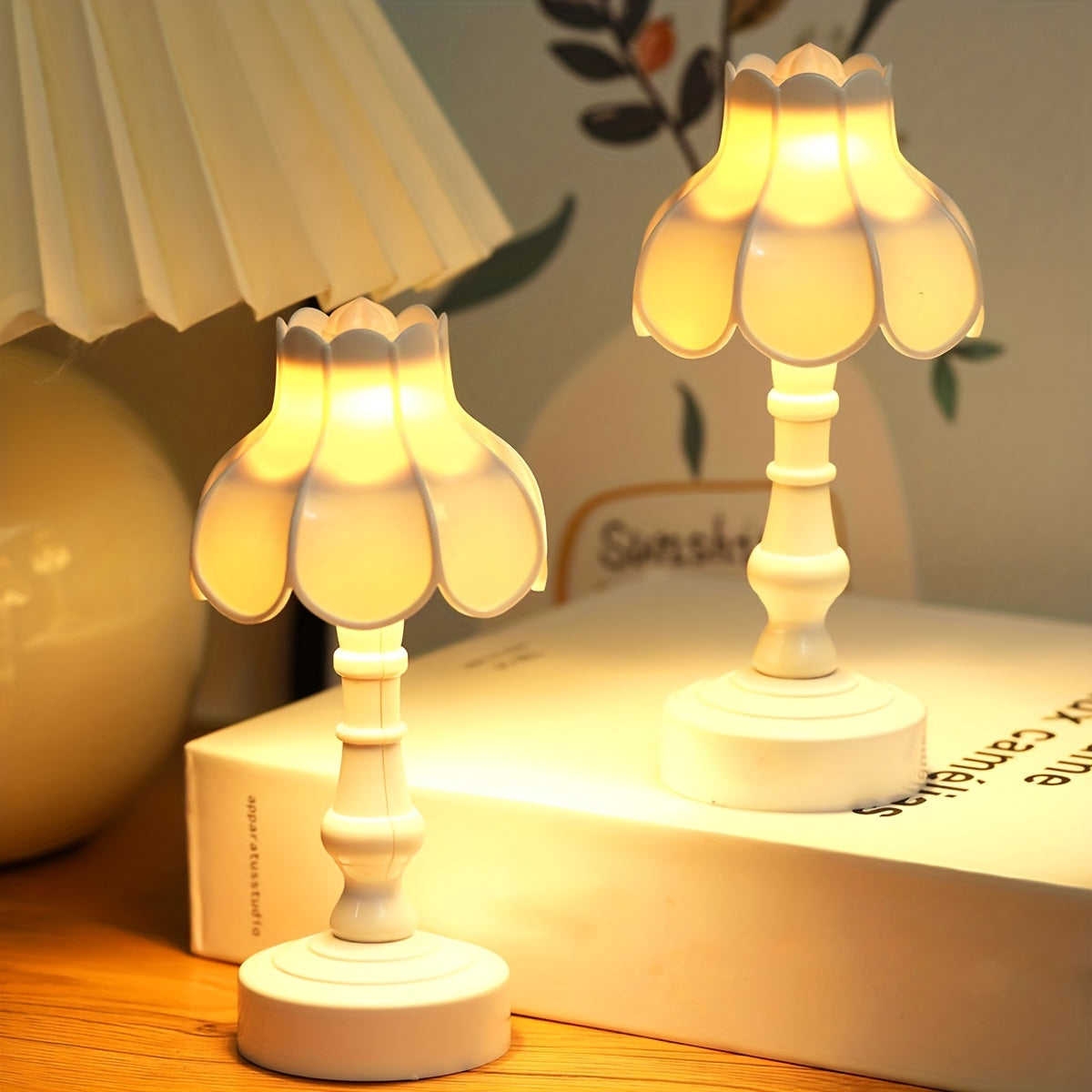 StarBloom - Mini lampada da scrivania a forma di fiore per decorazione notturna