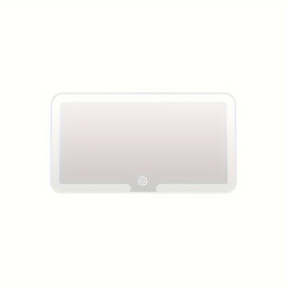 Auto Parasole Specchio Make-up con 3 Modalità di Luce – LED Regolabile, Ricaricabile USB, Design Portatile