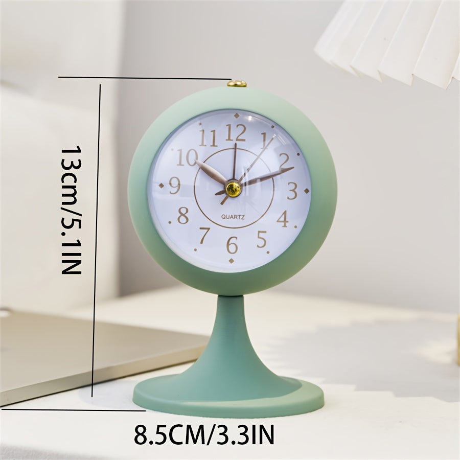 CartoonGlow - Modern Glowing Alarm Clock with Golden Hands