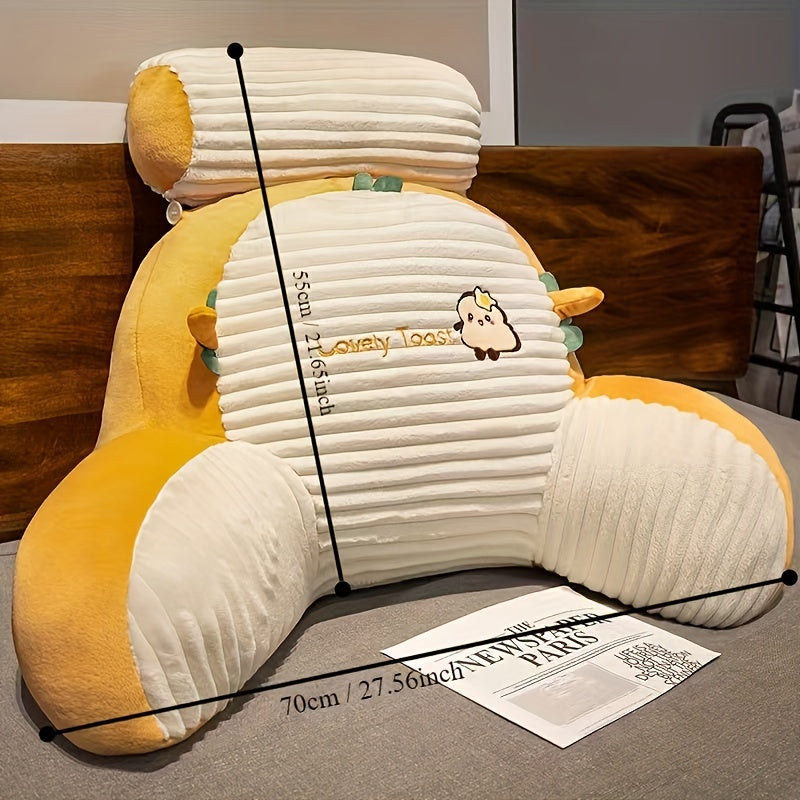 Cojín de borde de cama de felpa con soporte lumbar - Suave soporte lumbar para cama y sofá, cuatro estaciones