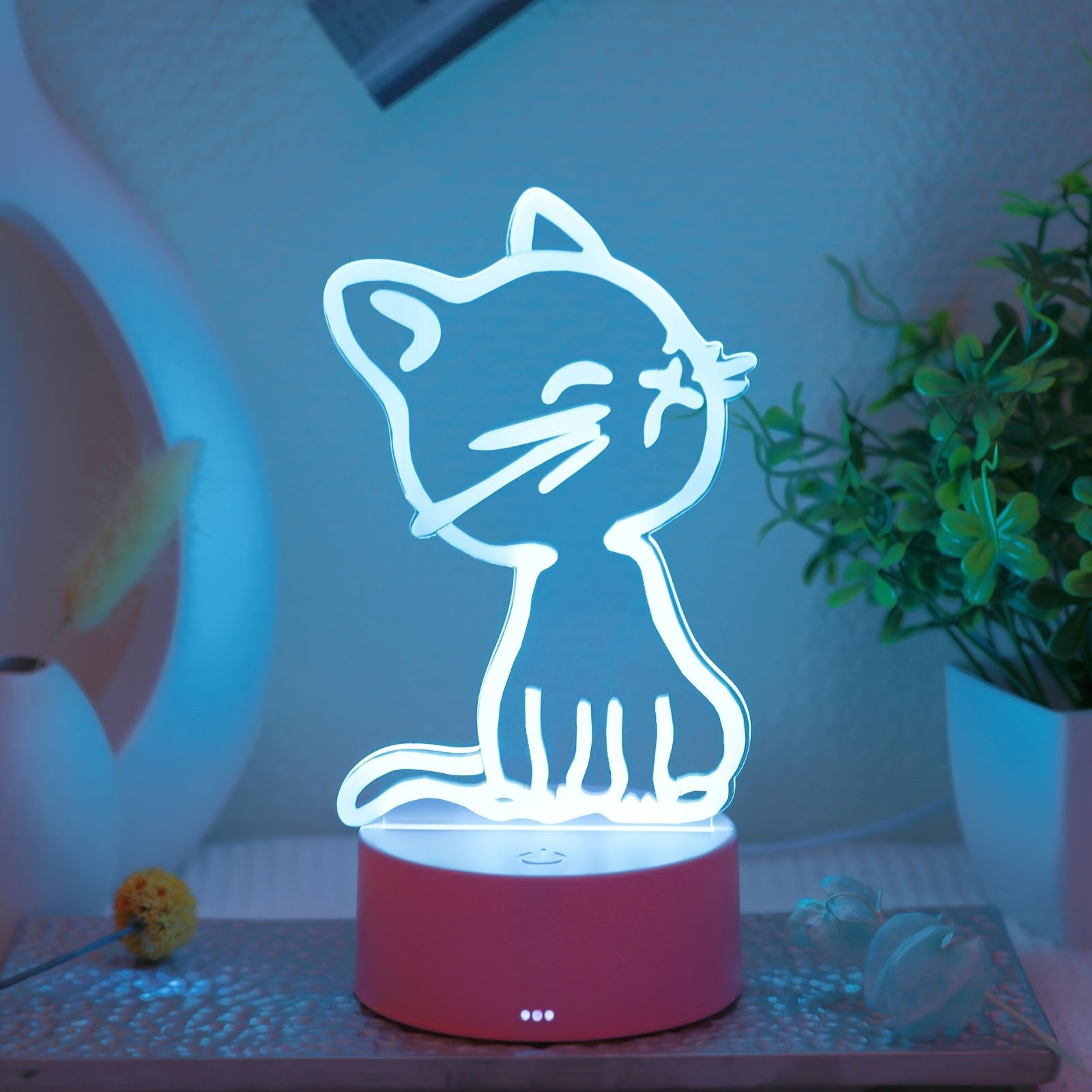 GlowPaw - Touch-Controlled 3D Cat Night Lamp