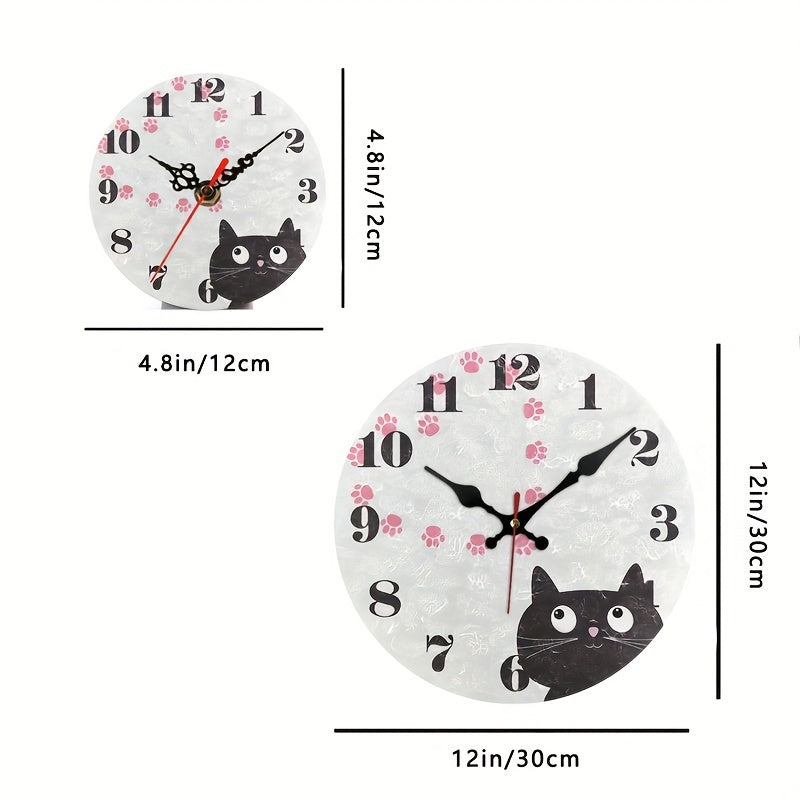 PurrTime - Cute Silent Cat Wall Clock for Room Decoration