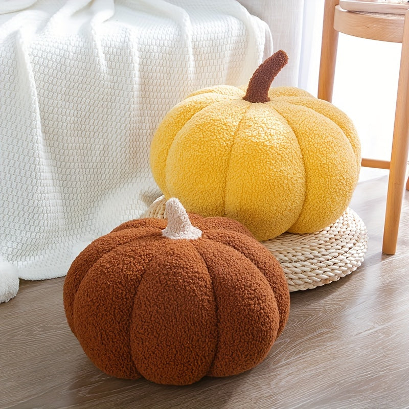 Almofada Abóbora Aconchegante - Decoração Suave e Colorida para o Halloween e Festas