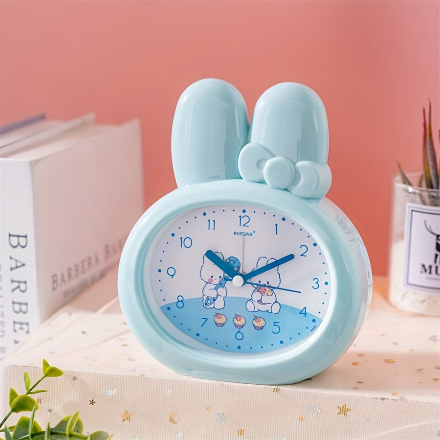 BunnyTime - Cute Cartoon Rabbit Alarm Clock with Night Light