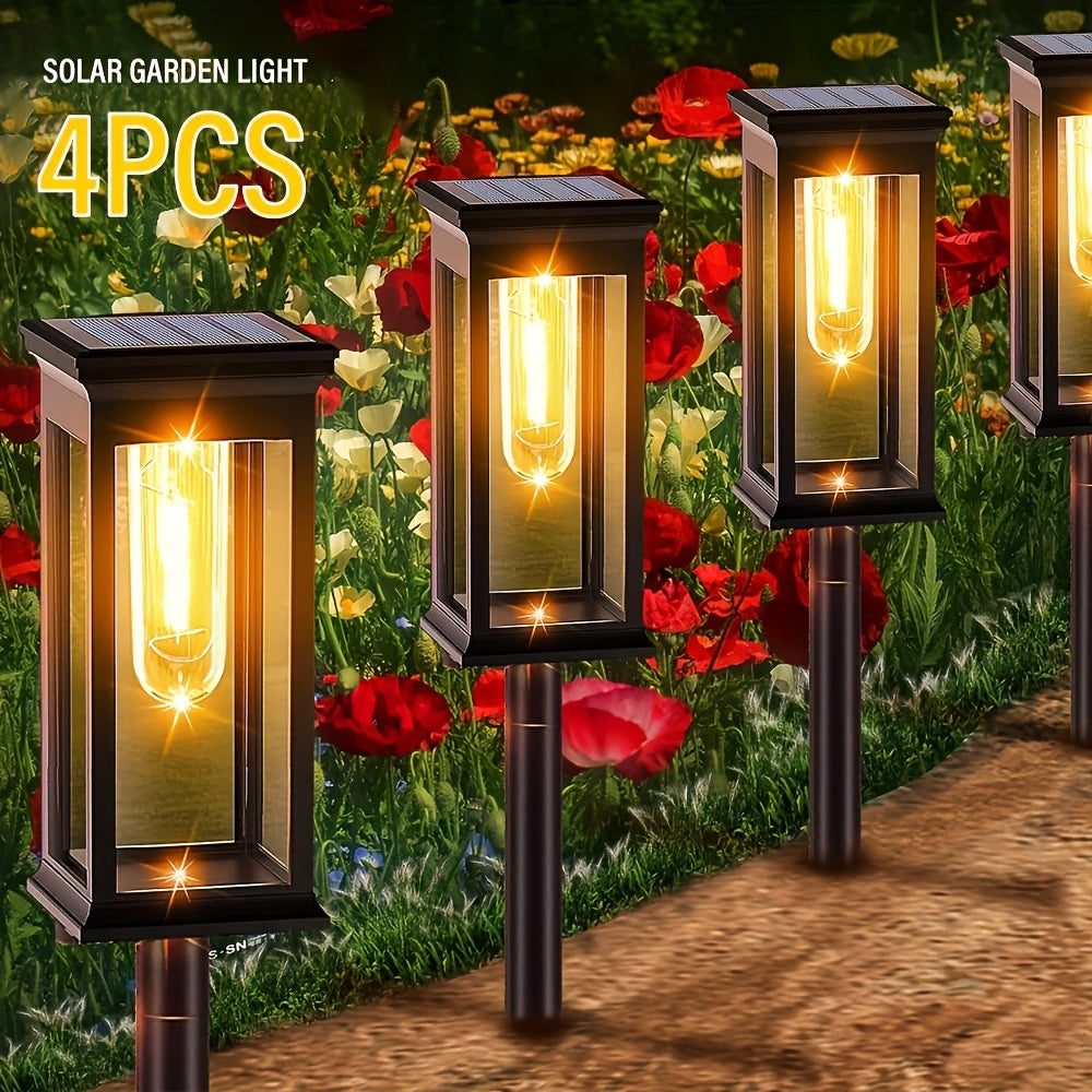 SolarLux - 4-piece Set Solar Garden Lighting IP44 Waterproof