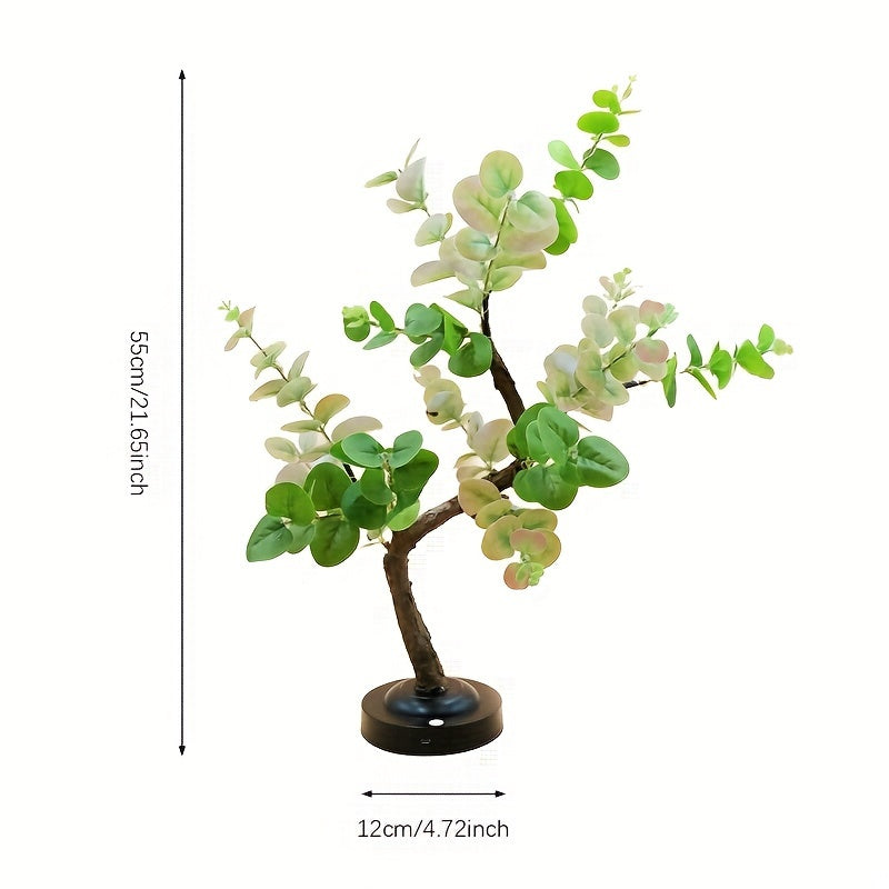 EucalyptusGlow - LED Bonsai Tree Lamp with USB/Battery Power