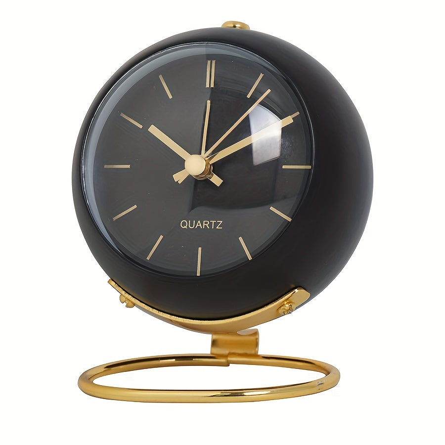 EleganceTime - Sveglia al quarzo elegante con cornice in metallo