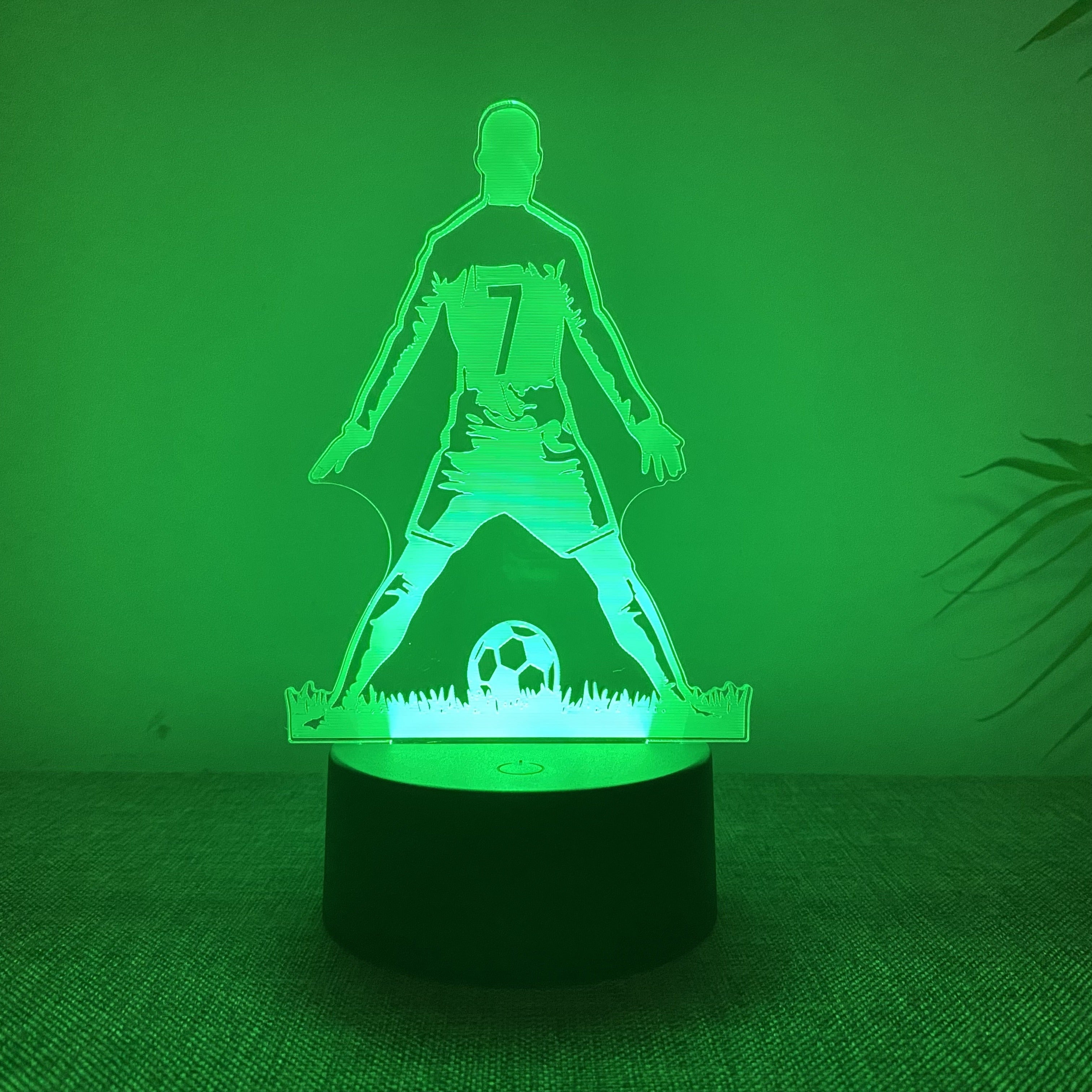 SportGlow - 3D Footballer LED Night Lamp with Color Change