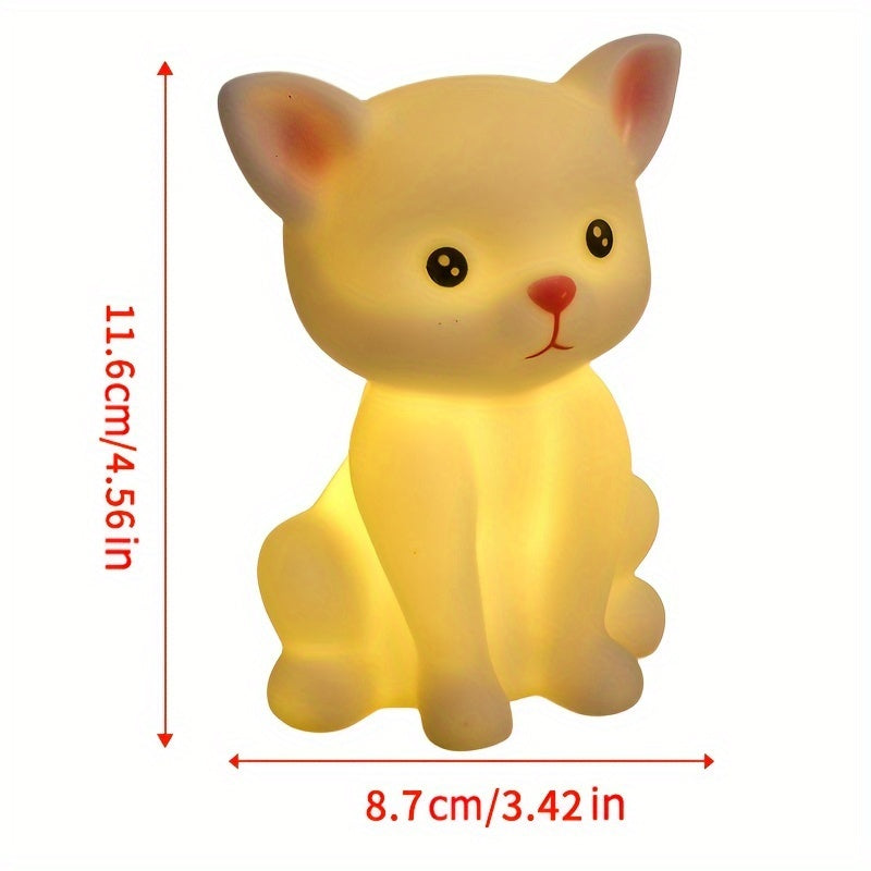 KittyGlow - Cute Kitten Table Lamp with LED Light and Battery Power
