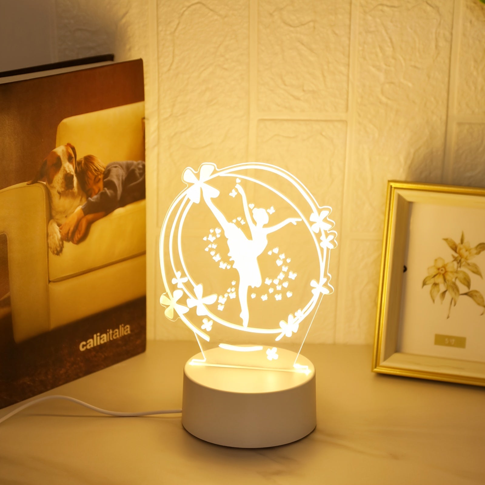 SpaceLamp - 3D Ballet Dancer LED Night Light USB Powered