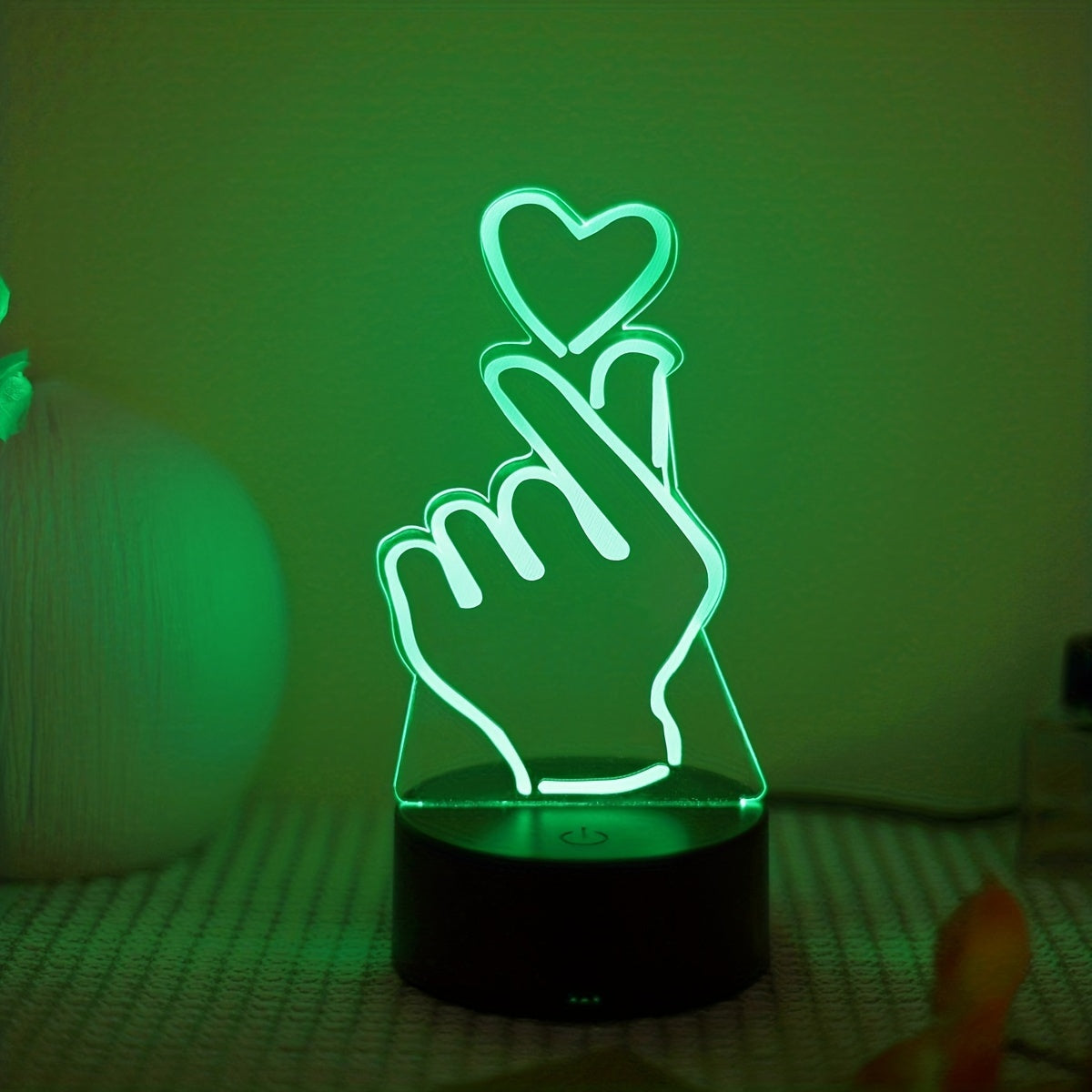 IllumiHeart - 7-color LED Night Light with Touch Control