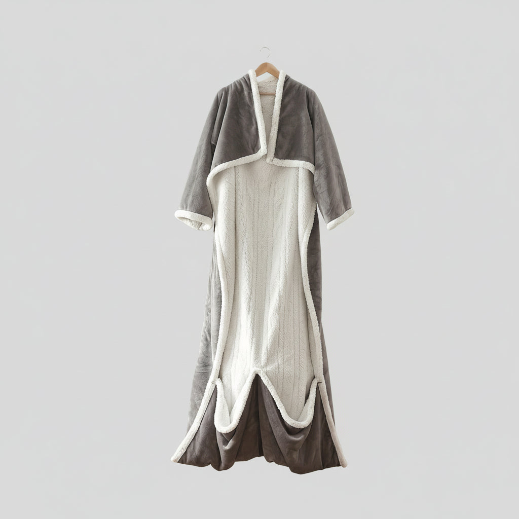 Coperta Elettrica in Flanella Riscaldata Poncho Calore Regolabile