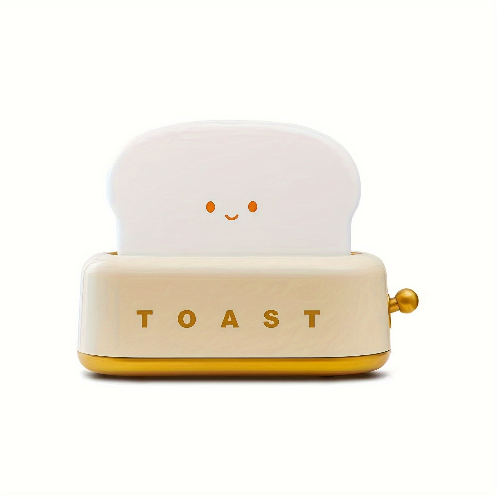 LumiToast - Cute USB Rechargeable LED Toaster Table Lamp, 3000K Warm Light