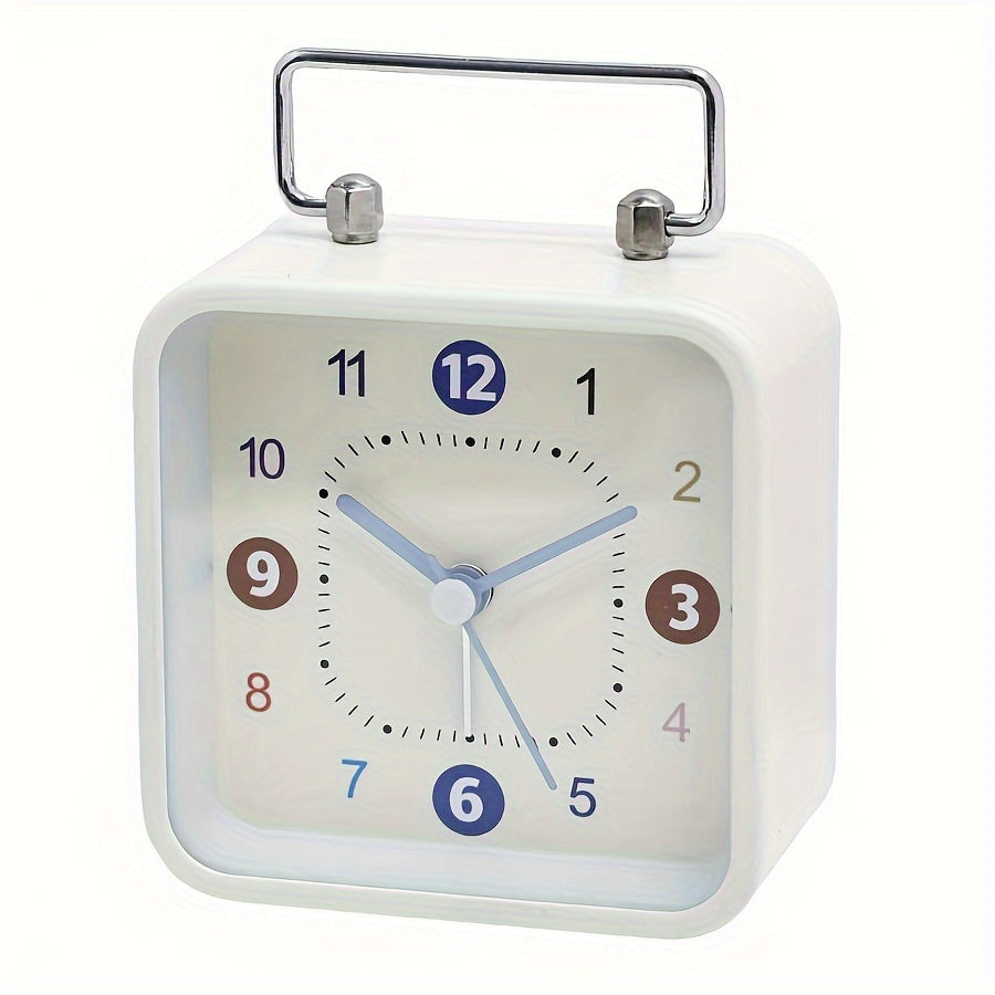 TimeCube - Square Metal Alarm Clock with Night Light and Snooze