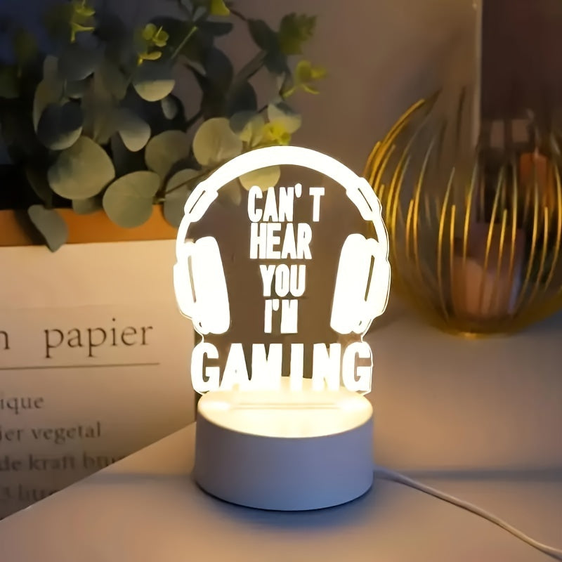 GameLamp - Mini candeeiro de mesa LED com carregamento USB para sala de jogos
