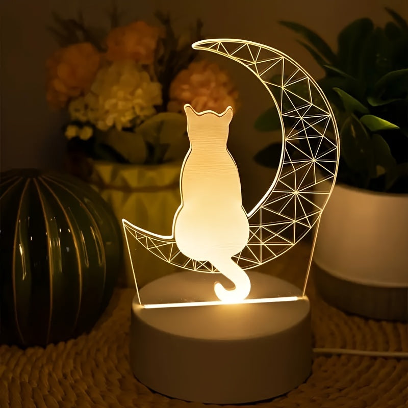 MaanLamp - Lampada da tavolo USB 3D Gatto