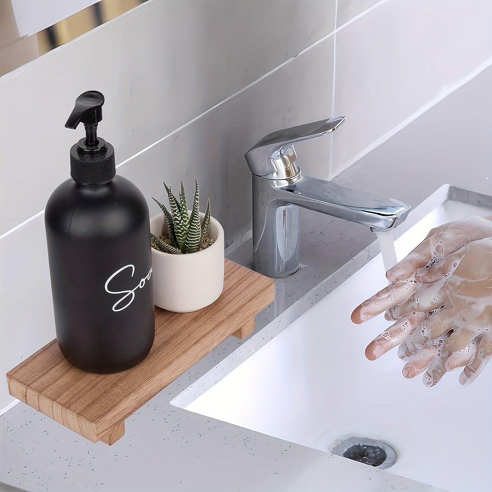 Vassoio in Legno - Cassetto Rustico per Bagno e Decorazione in Stile Fattoria