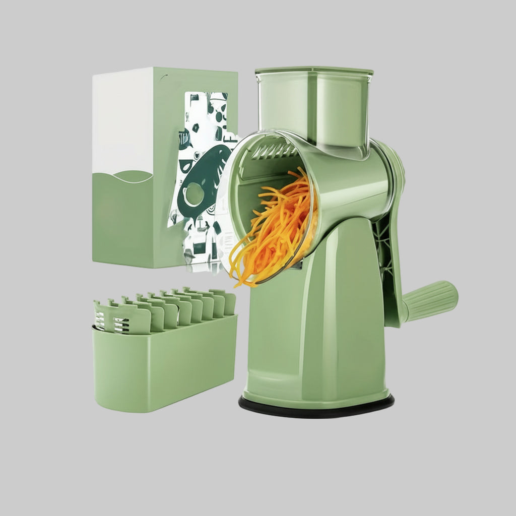 Affettatrice da cucina con leva per grattugiare e tagliare verdure