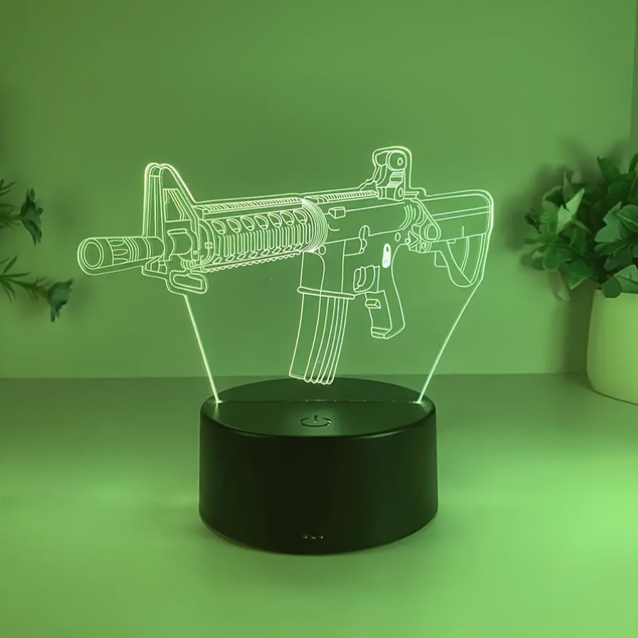 GeoLicht - Lampada da scrivania LED geometrica 3D con controllo touch