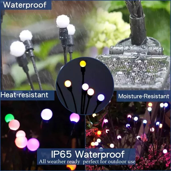 Iluminação solar de jardim - Luz giratória Starburst, a rodar com o vento