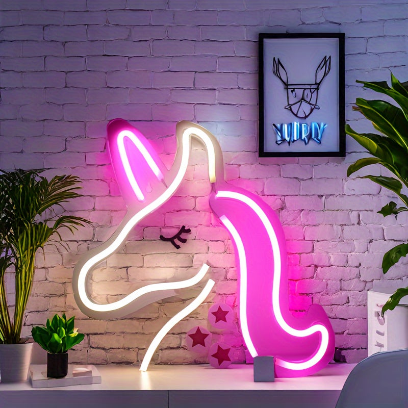 NeonMagic - Pink Mythical Creature LED Wall Lamp