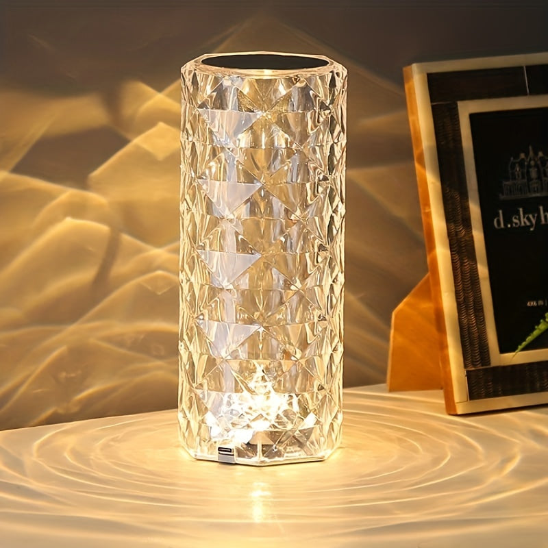 CrystalGlow - LED Crystal Table Lamp with Touch Control
