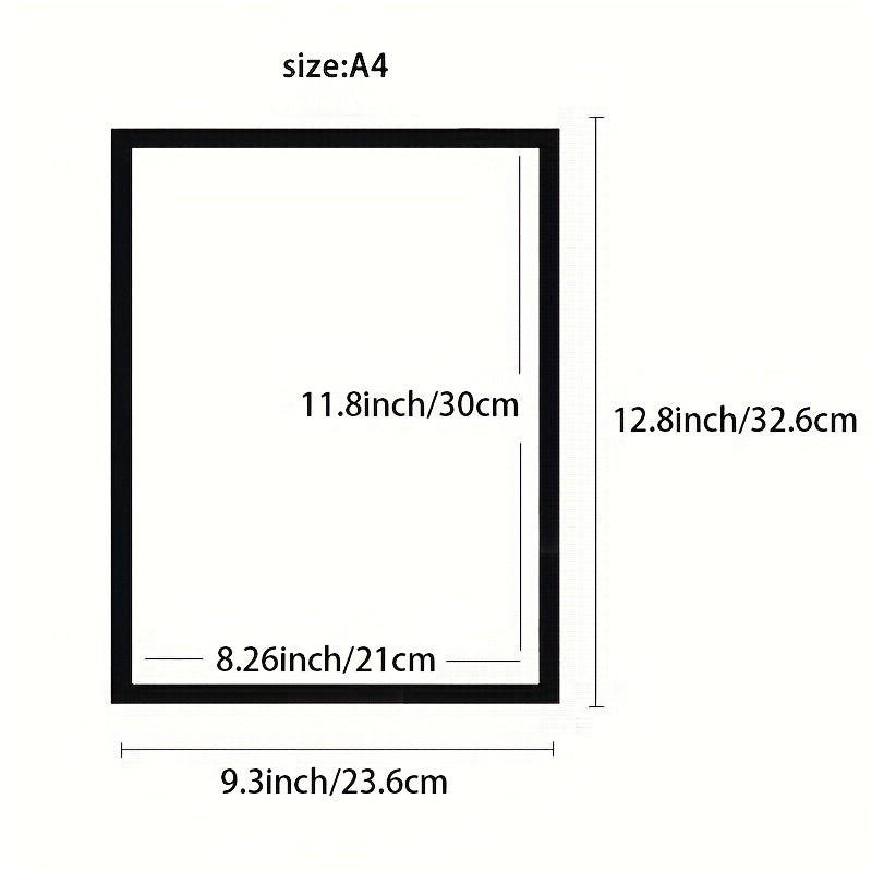 10 Pieces Magnetic Photo Frame - A4 Poster Frame, Reusable Frame in Gold/Silver/Black for Wall Decoration