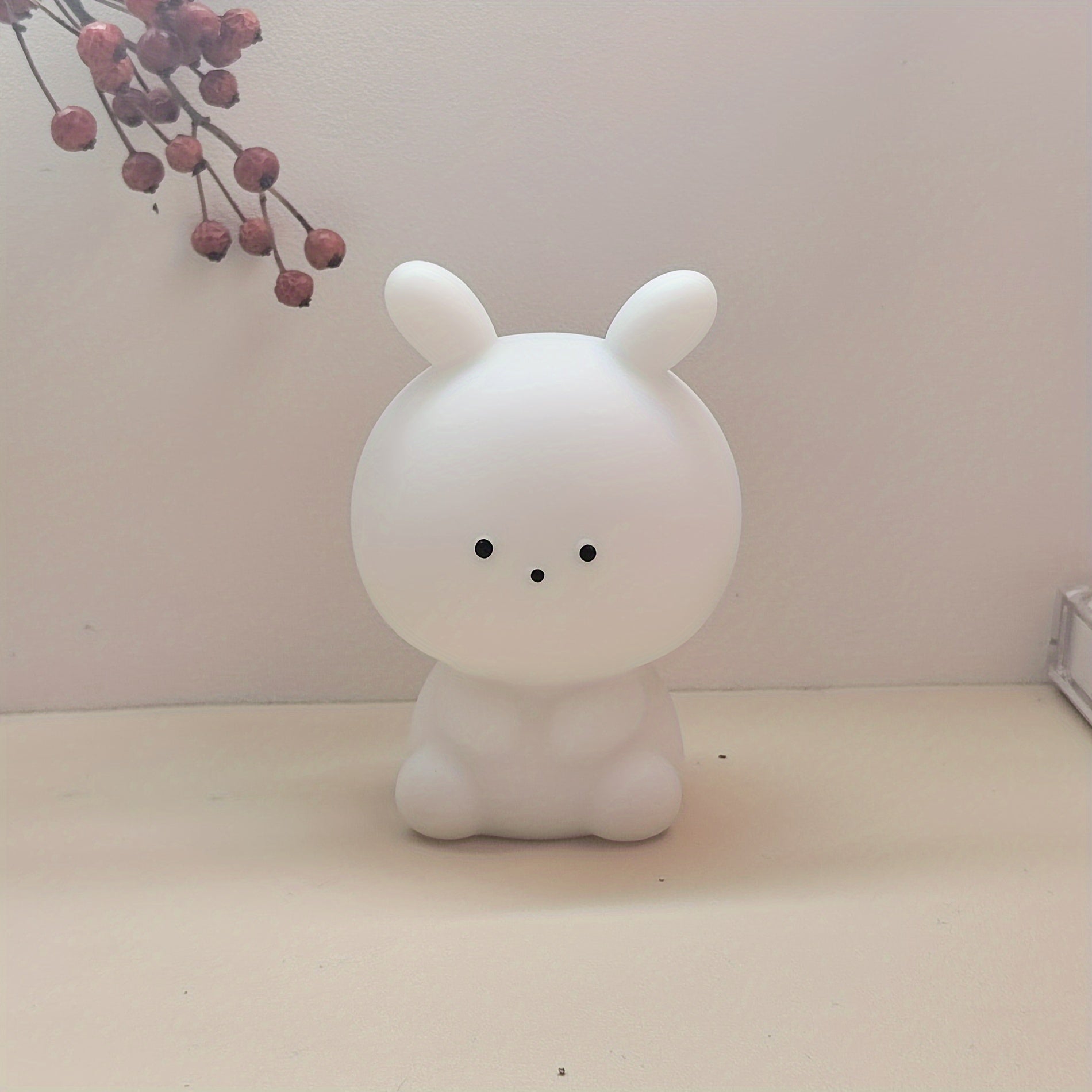 BunnyBright - Large-headed Rabbit LED Table Lamp with Battery Power and Anime Design