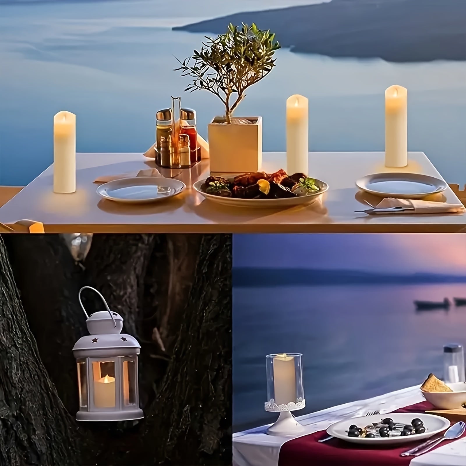 12 LED Waterproof Ivory-Colored Candles - Flameless Candles with Timer and Remote Control