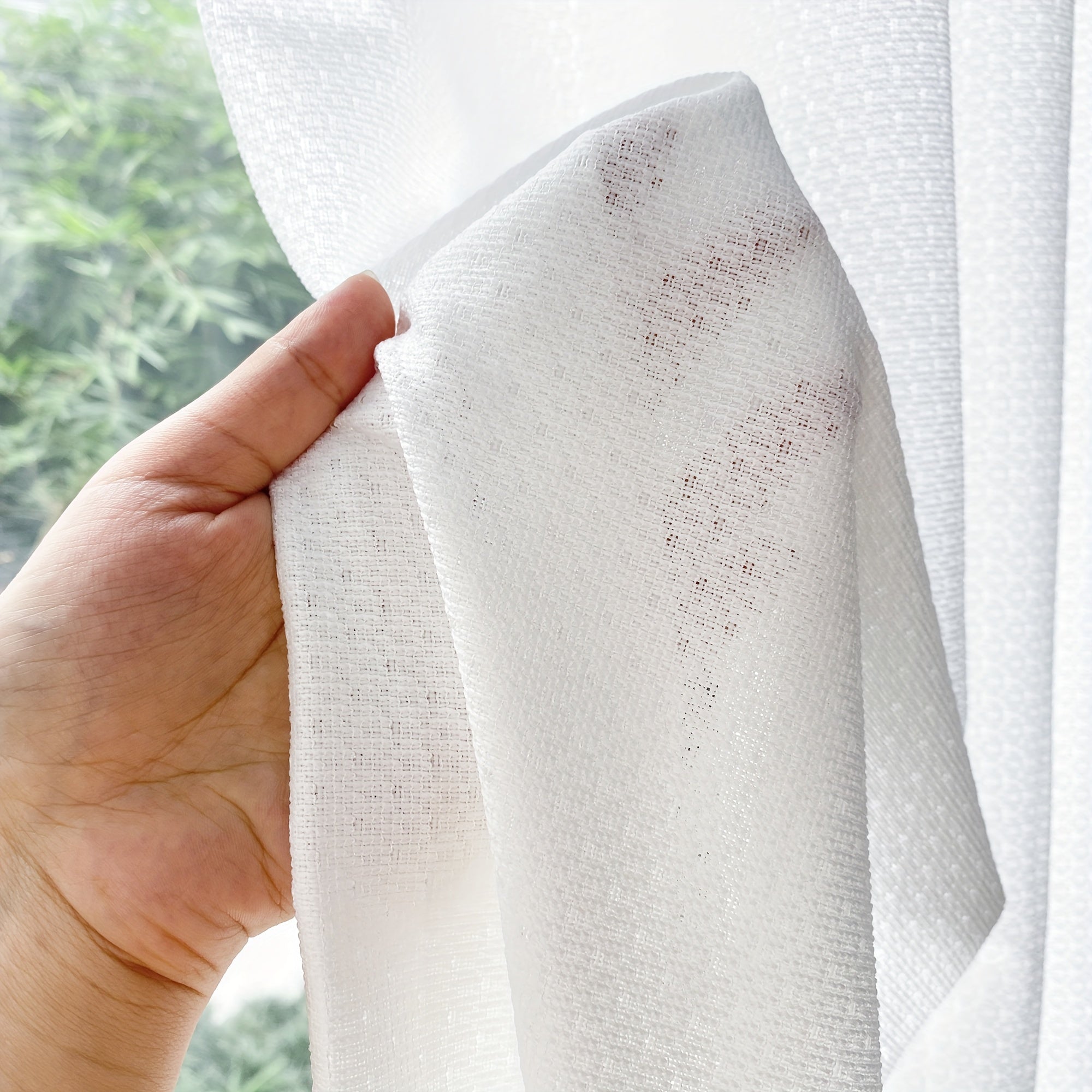 Cortinas Opacas Contemporáneas - Cortinas Tejidas Resistentes a UV 2 Paneles