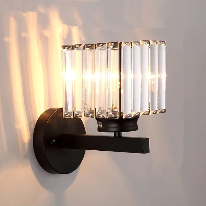 Lampada da parete LED Herbert Moderne - Interno - Nero - Camera da letto - Cristallo/Metallo