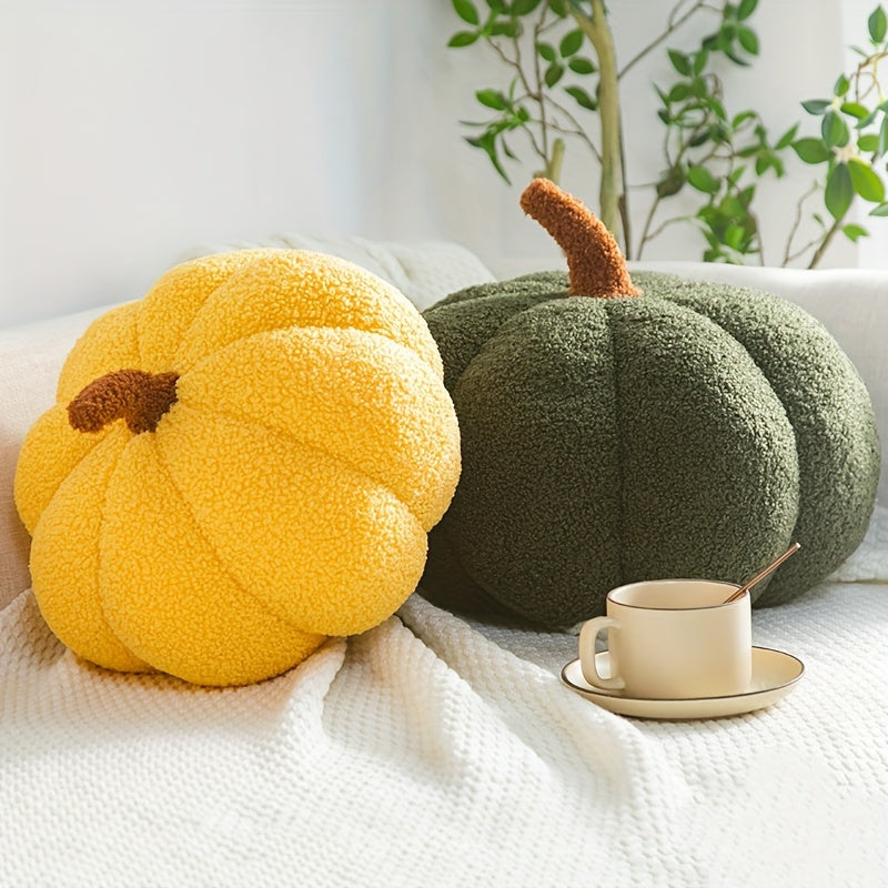Almofada Abóbora Aconchegante - Decoração Suave e Colorida para o Halloween e Festas