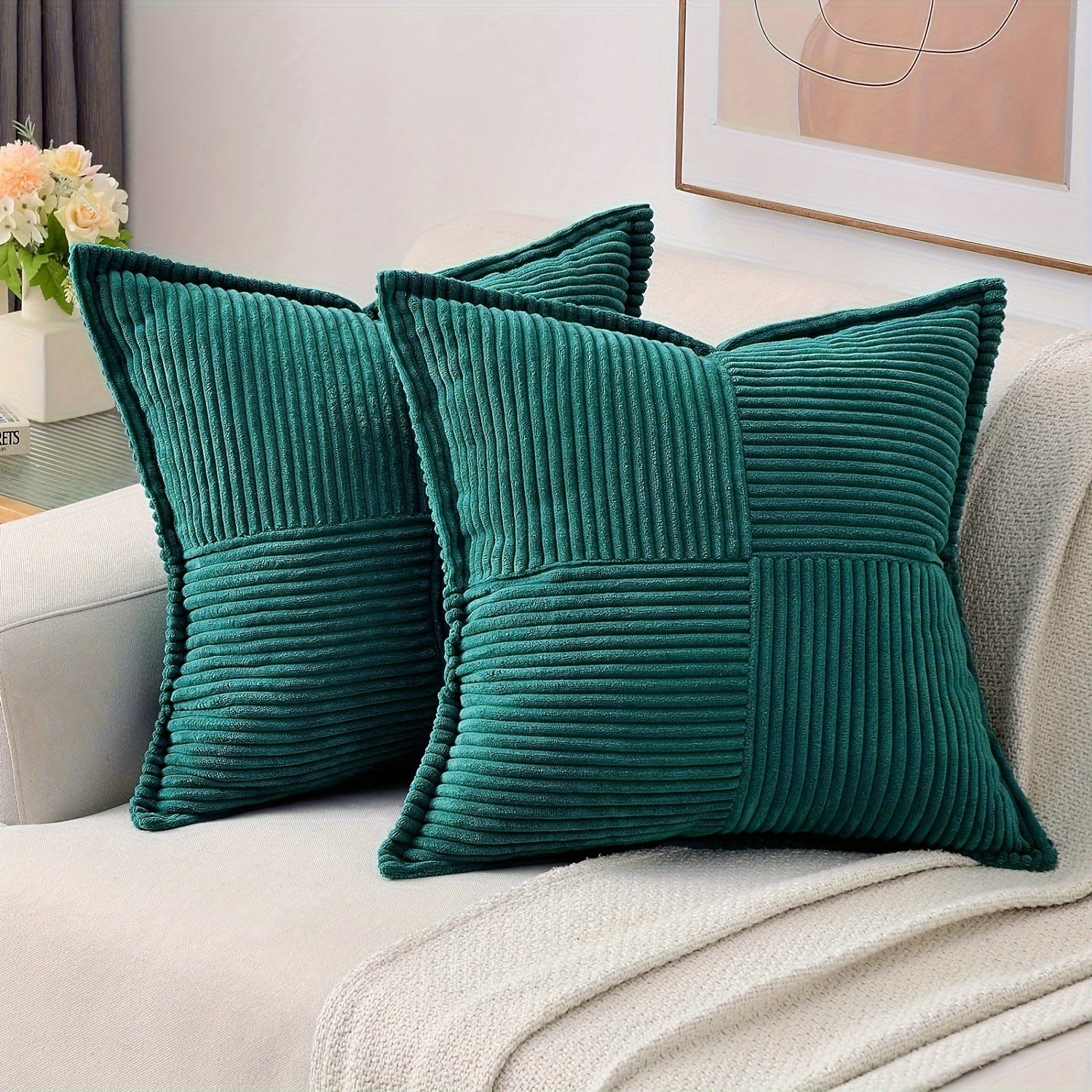 Funda de Cojín de Poliéster - Funda de Cojín Decorativa Simple y Estilosa para Dormitorio, Sofá y Sala de Estar