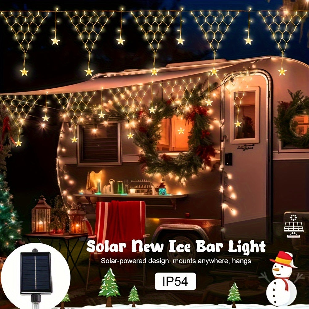 SolarTwinkle - Iluminación ambiental de 162 LED con batería solar extraíble