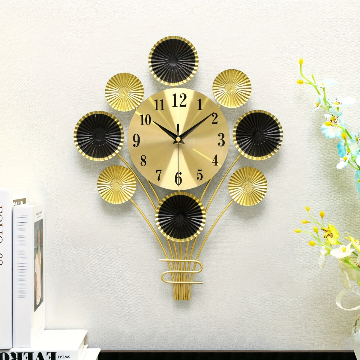 Moderne Metalen Stille Wandklok - Ballonvormig, Decoratief voor Woonkamer en Slaapkamer