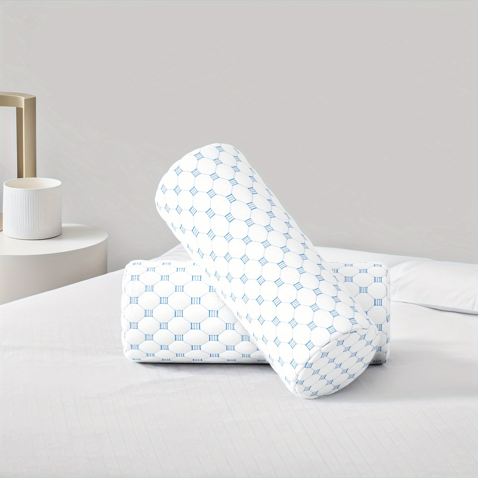 SleepAlign - Cooling Neck Roll Memory Foam Washable Cover