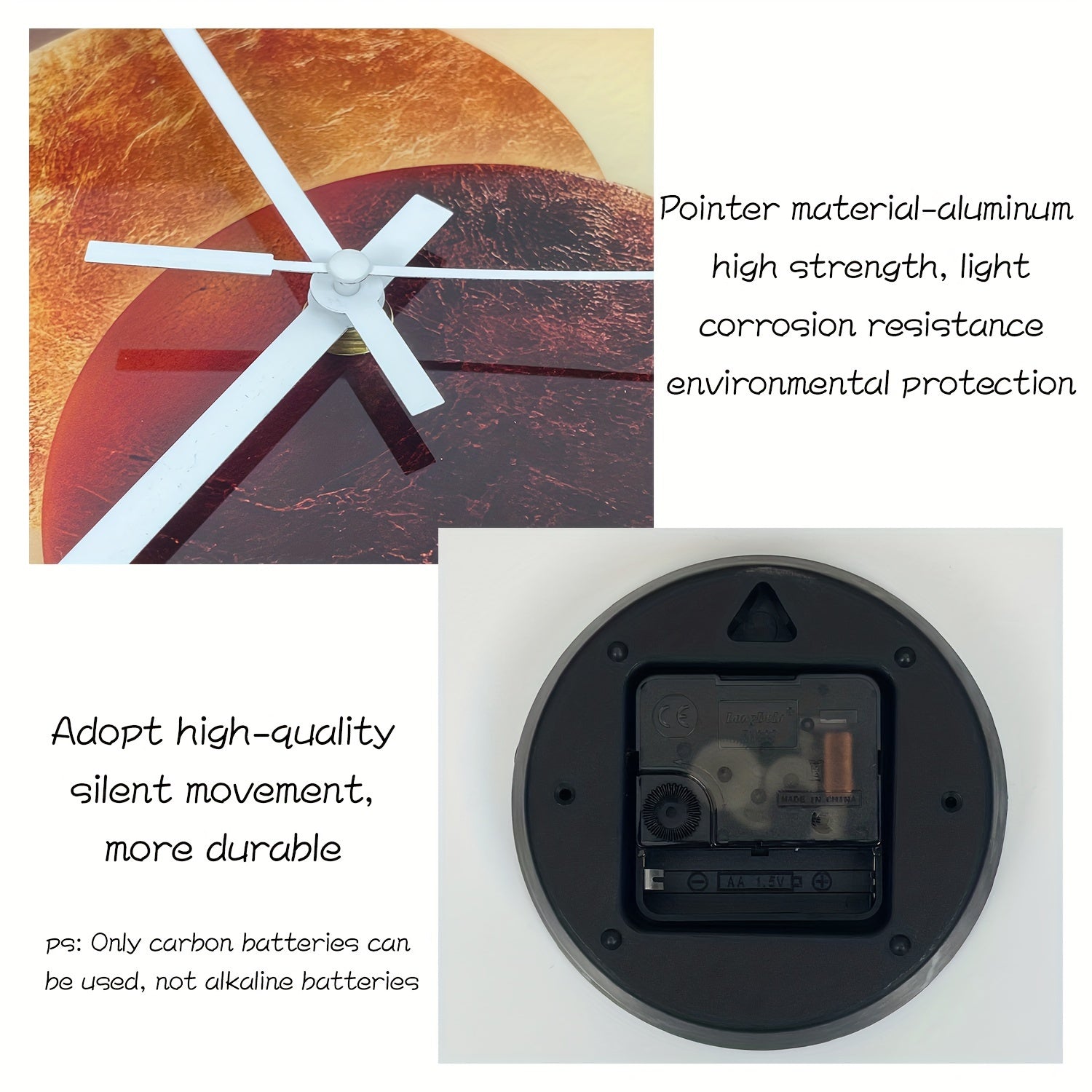CosmicLight - Silent Round Wall Clock with Planet Design