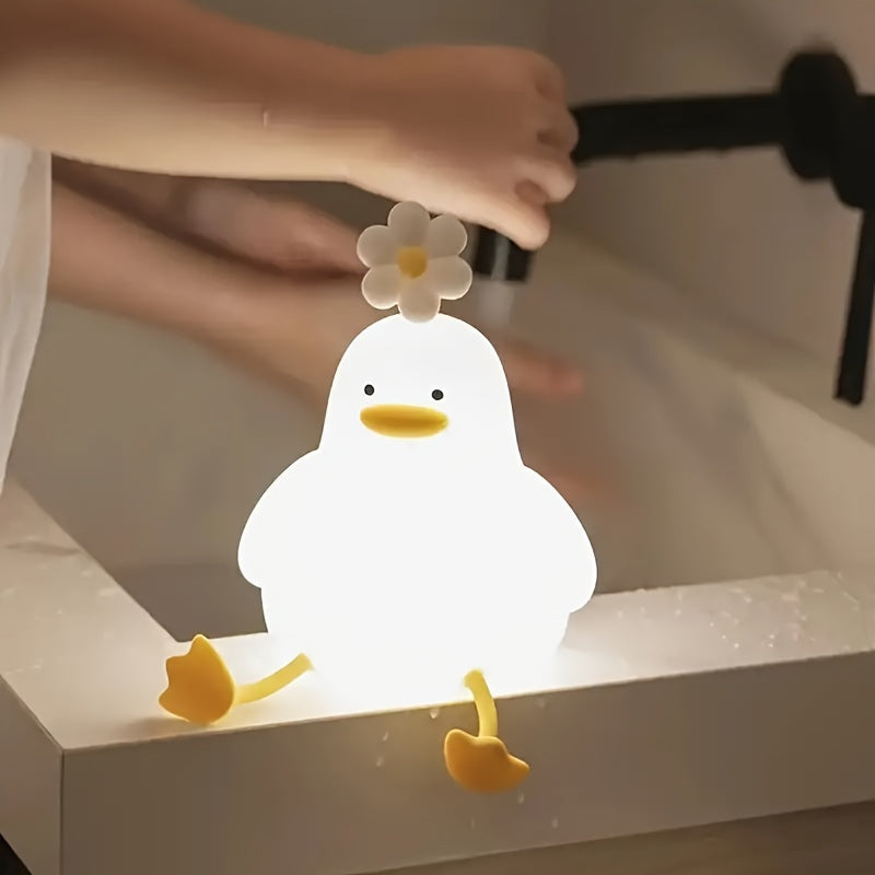 BloomDuck - Silicone Dimmable Night Light with Flip Control