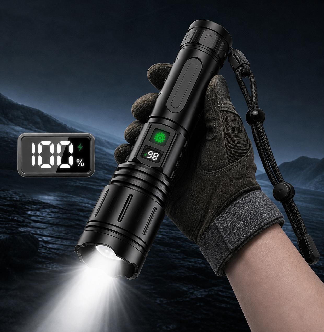 Zaklamp LED Tactische Oplaadbare Aluminium Zaklantaarn Hoge Lumens
