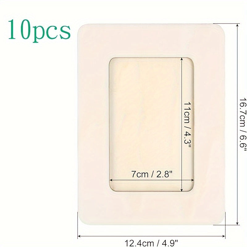 10 pieces 5-Inch Wooden Photo Frames - DIY Handmade in Modern Style, 12.45x17.02 cm, Table Decoration, Perfect for Family Memories and Home Decor