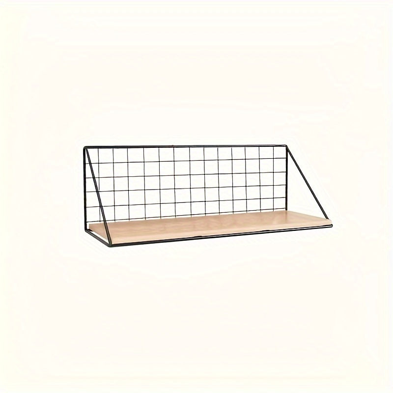 IronRack - Metal Floating Shelf - Hanging Storage Rack for Bathroom and Living Room