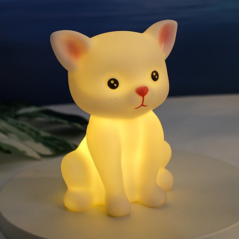 KittyGlow - Lampada da tavolo con LED e batteria a forma di gattino carino