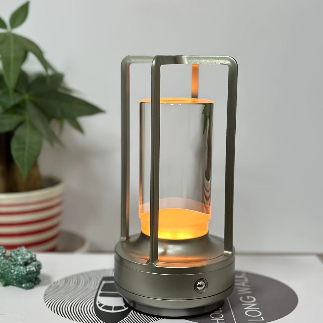 LumiCrystal - Rechargeable LED Crystal Table Lamp with Touch Control Panel