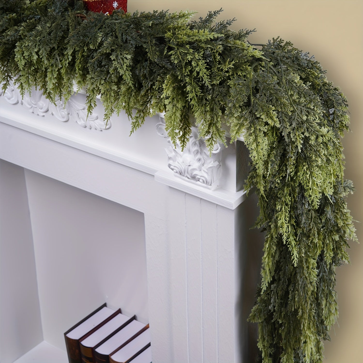 Christmas Decoration Green Garland Artificial Evergreen Hanging Decor