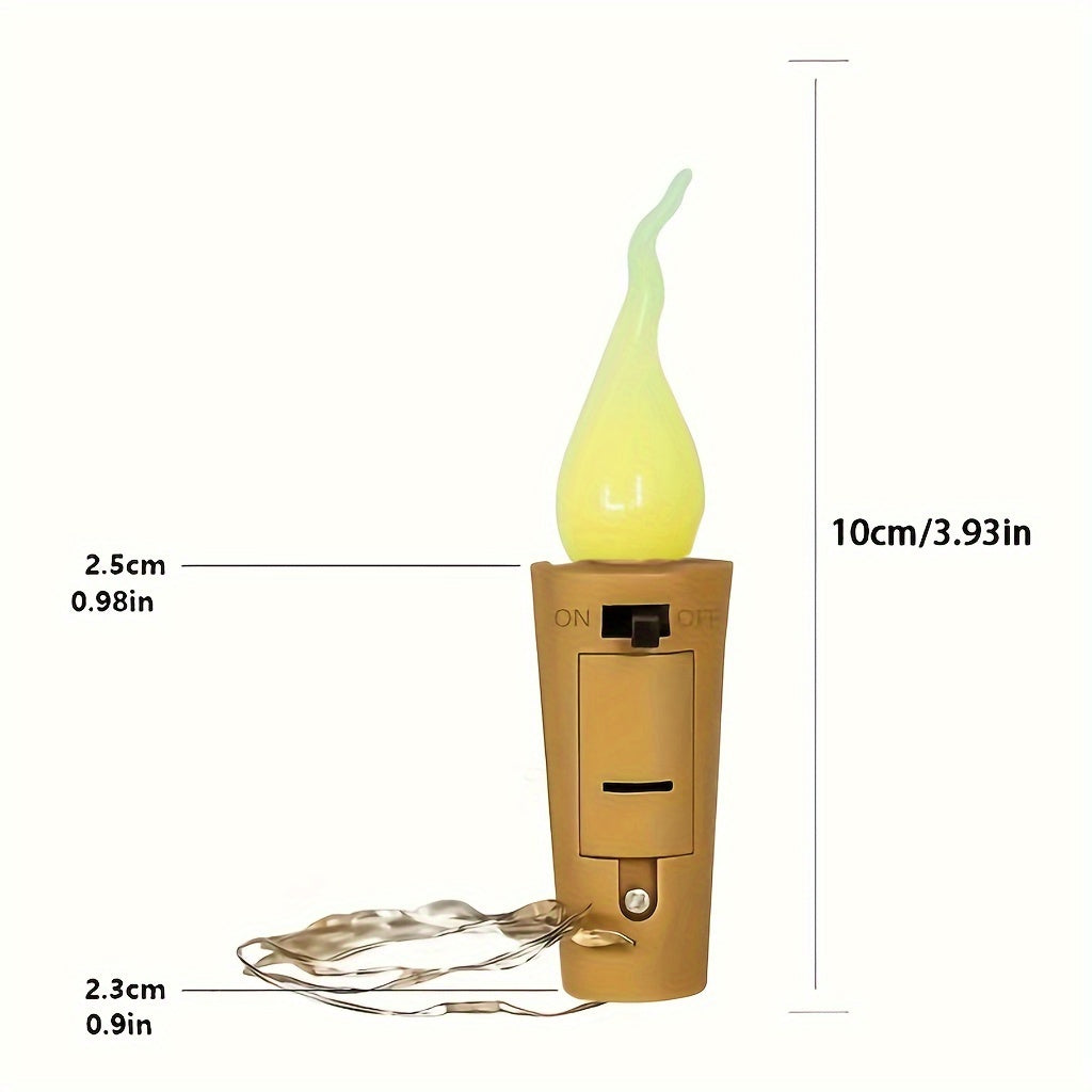 10 pieces LED Bottle Lights – Battery-powered Christmas and Party Decoration