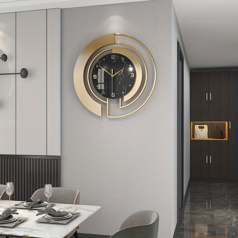 LuxuryTime - Modern Metal Wall Clock, 18 Inch