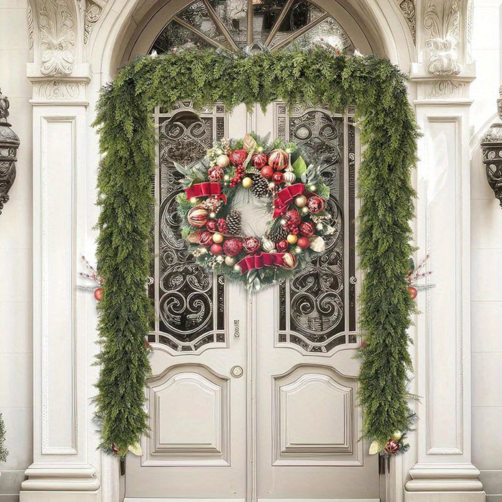 Christmas Garland Green Artificial Classic Unlit Holiday Decoration