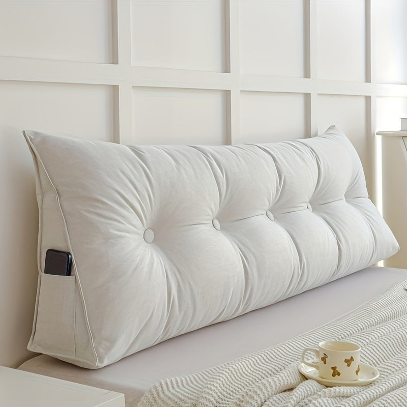 Almofada Triangular de Linho Ademend - Almofada Confortável para as Costas para Cama e Sofá